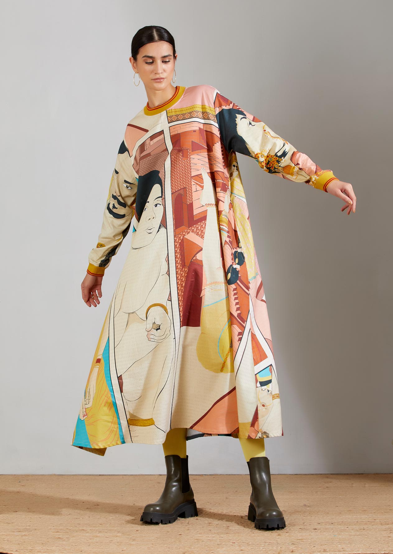 Rozzana dress Cotton Coral Comic