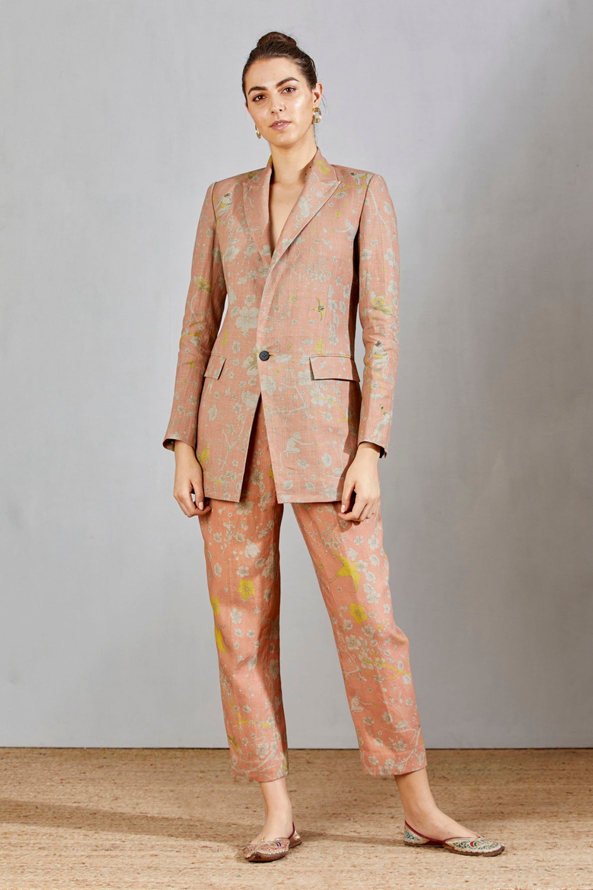 Rana Blazer Linen Salmon