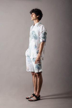 Classic Reversable Shirt  Linen White