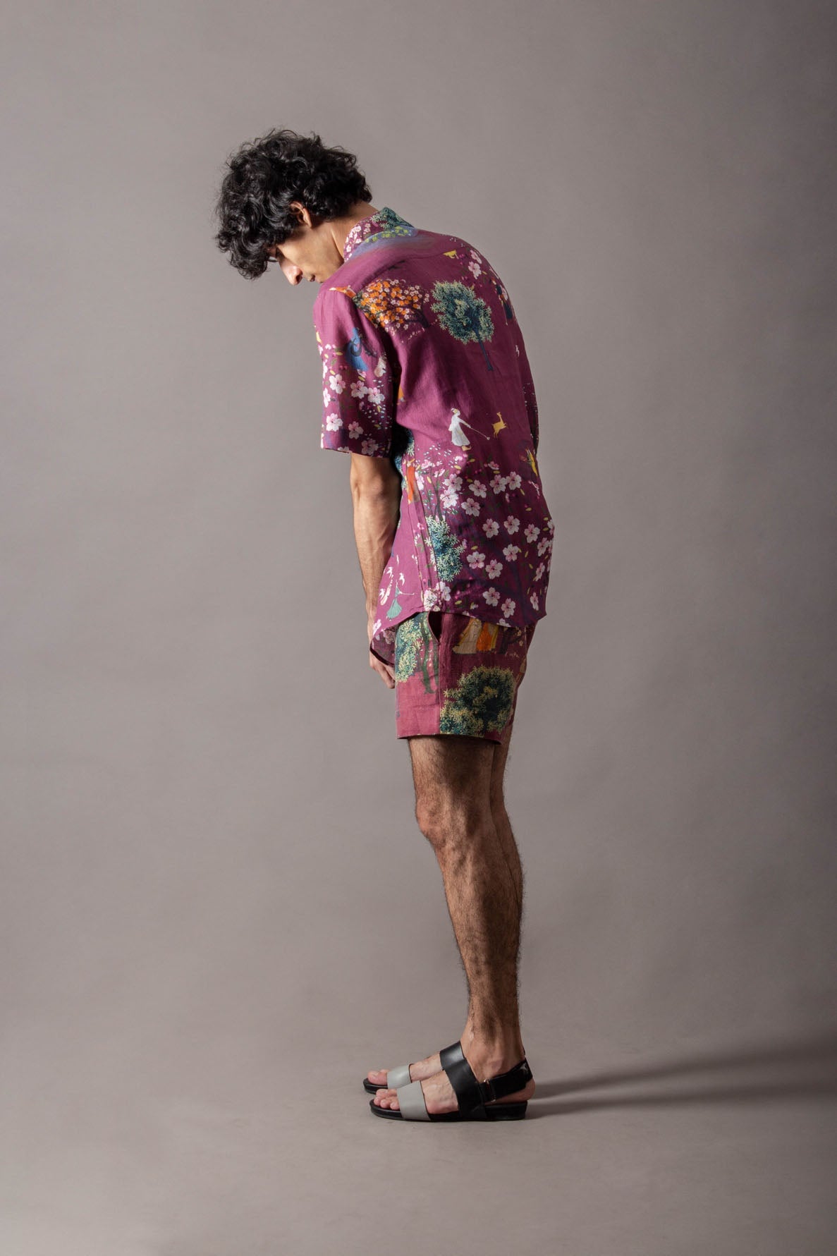 Bush Shirt Linen Wine
