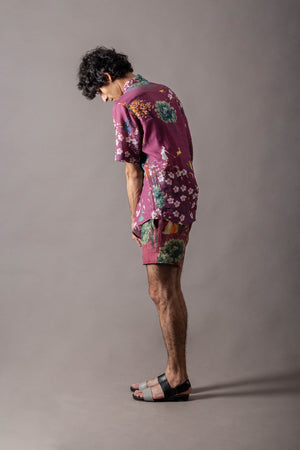 Bush Shirt Linen Wine