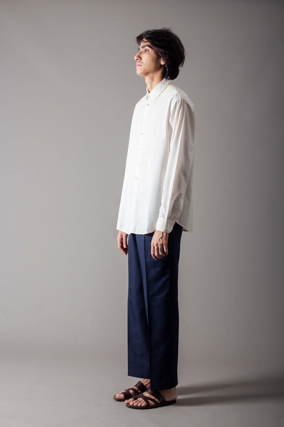 Manmauji Shirt Handspun Handwoven Cotton White