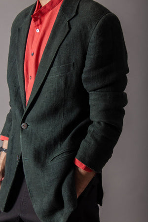 Rana Blazer Heavy Linen Deep Forest