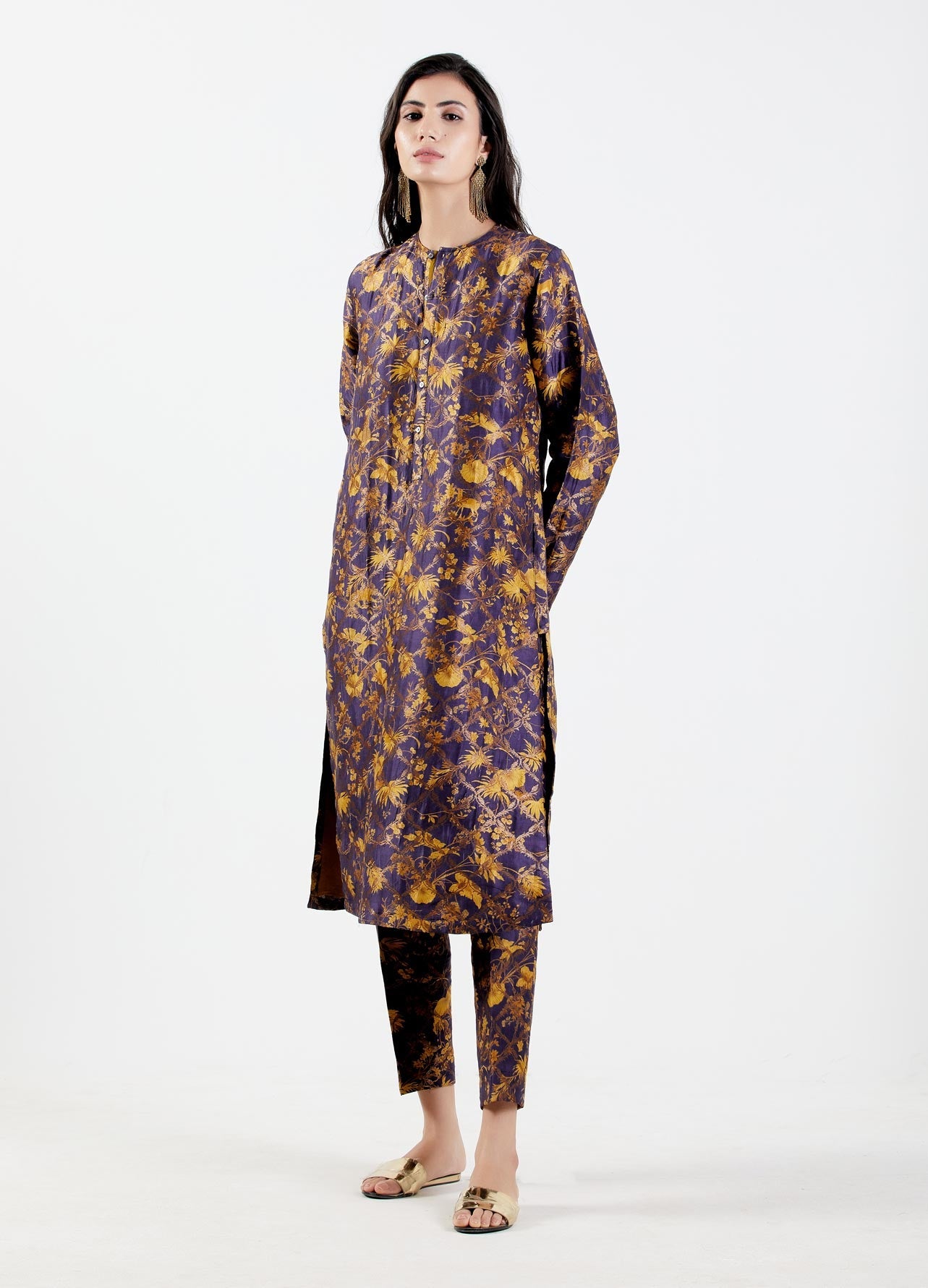 Bade Miyan Kurta Silk Brocade Gold