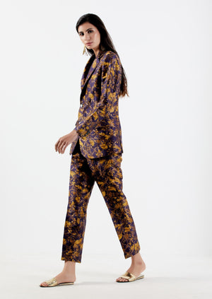 Rana Blazer Silk Brocade Gold