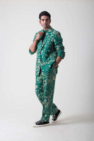 Green Forest Blossom Rana Blazer