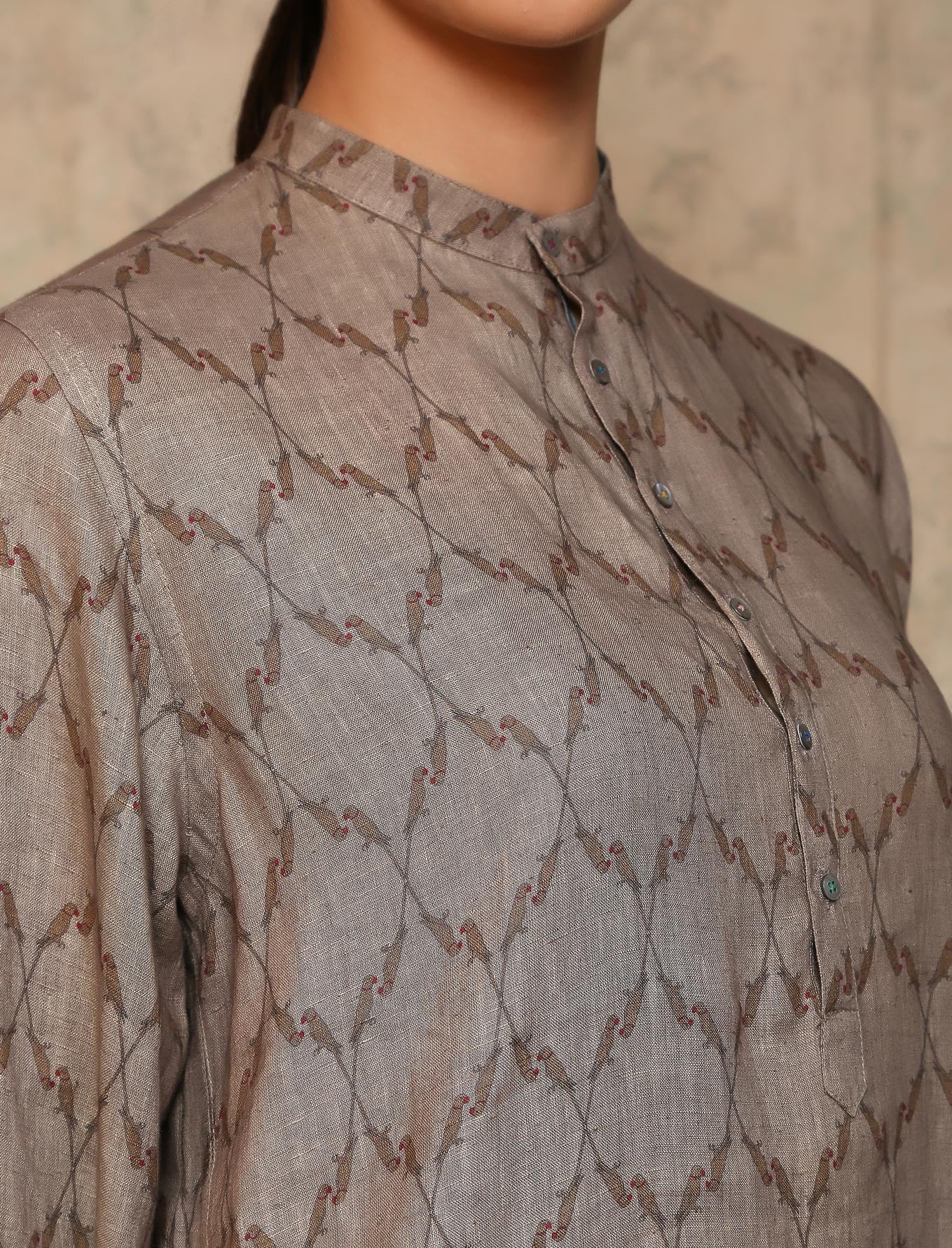 Bade Miyan Kurta Linen Beige