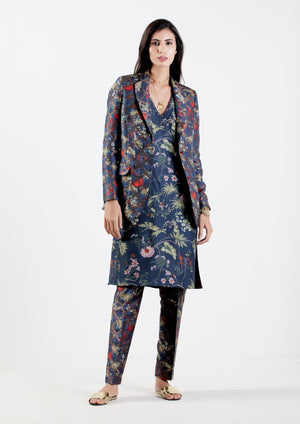 Rana Blazer Silk Brocade Berry