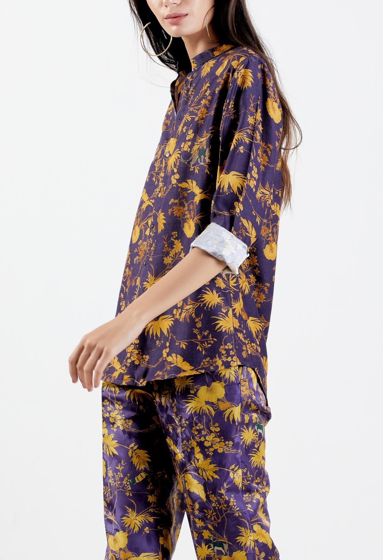 Classic Shirt Muga Satin Gold