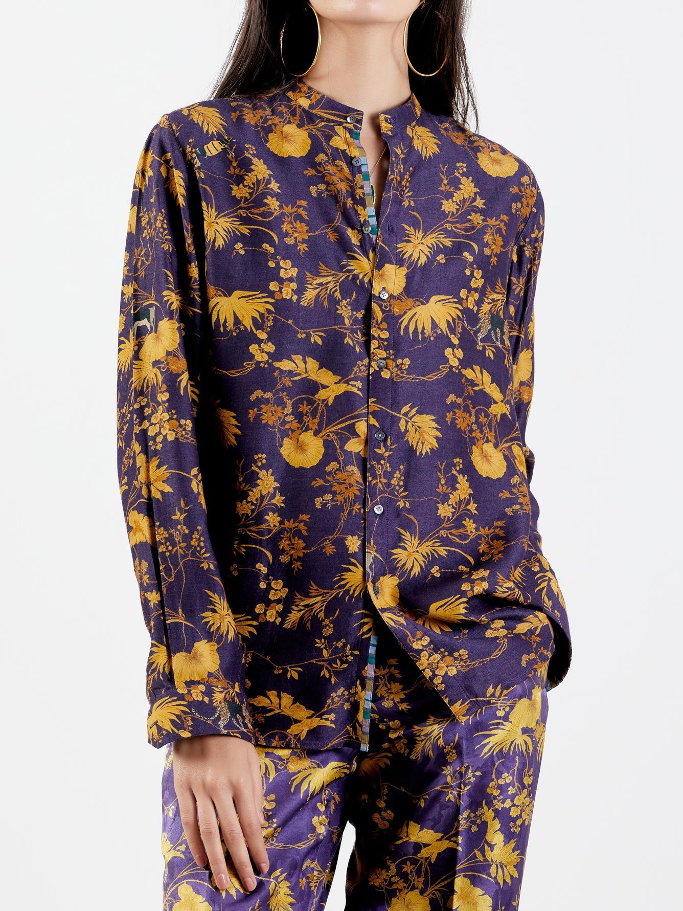 Classic Shirt Muga Satin Gold