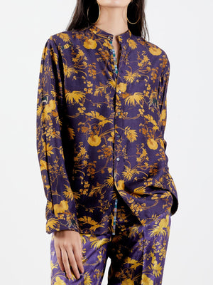 Classic Shirt Muga Satin Gold