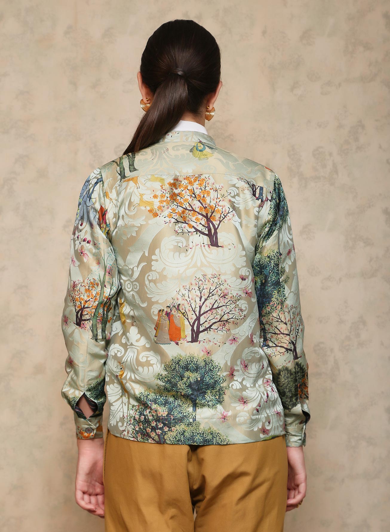 Royal Within Flap Pocket Jacket Monsoon Cloud Silk Damask