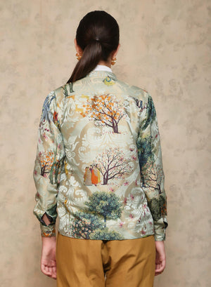 Royal Within Flap Pocket Jacket Monsoon Cloud Silk Damask
