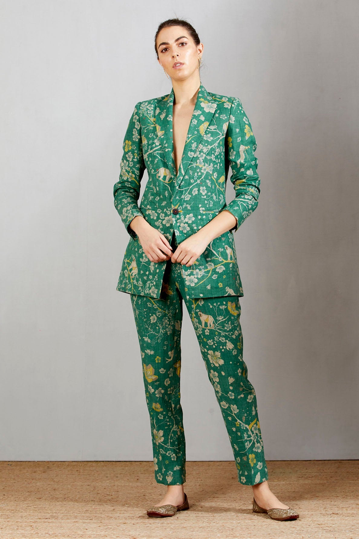Rana Blazer Linen Green