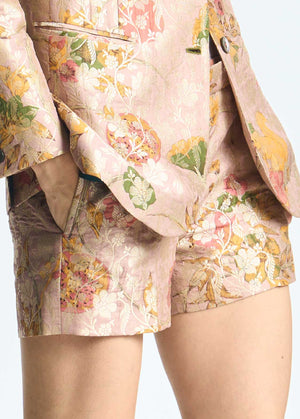 Shorts Silk Brocade Champagne Pink