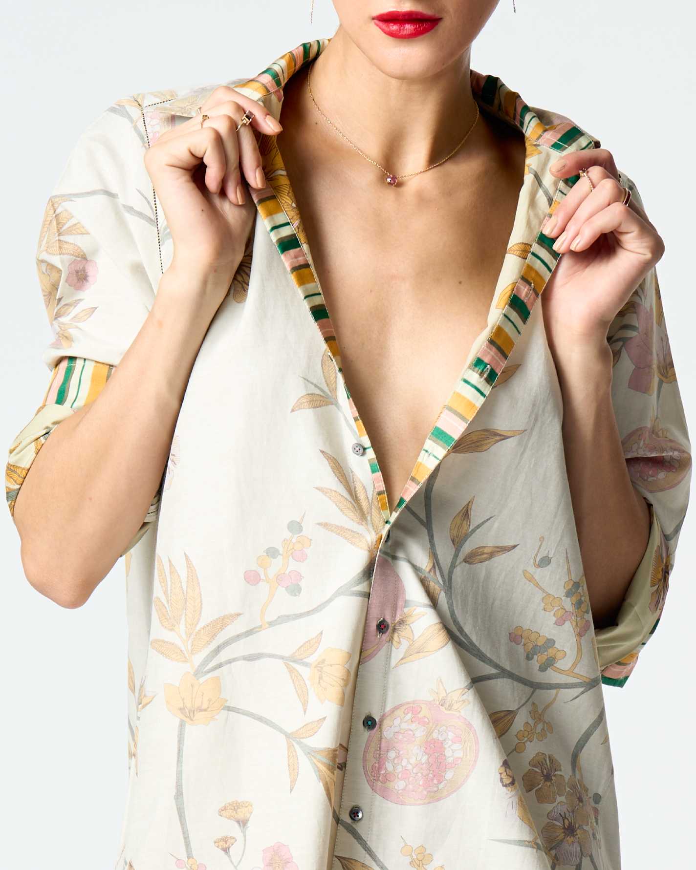 Oversized Shirt Cotton Silk Mint