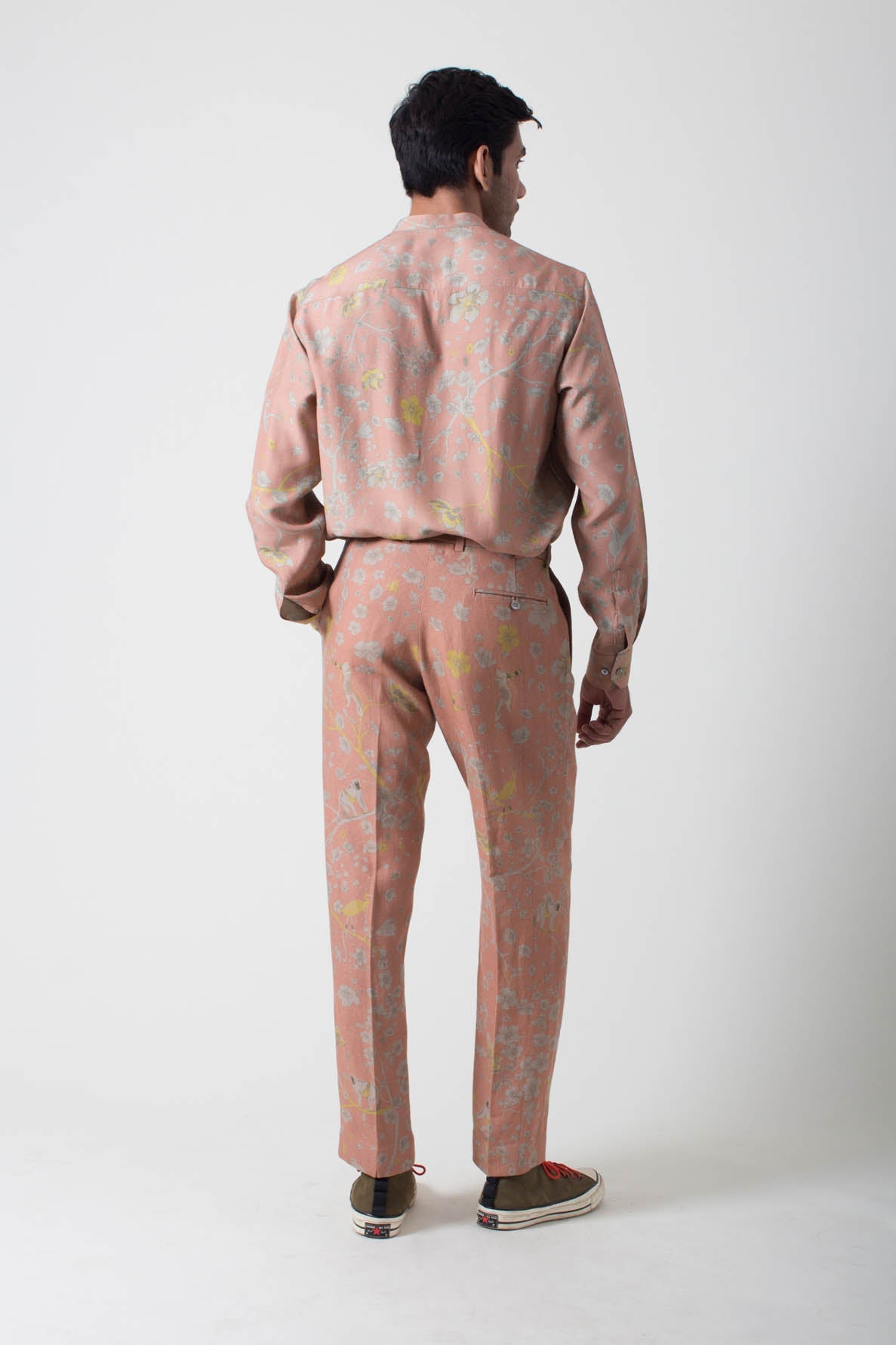 Classic Shirt Muga Satin Salmon