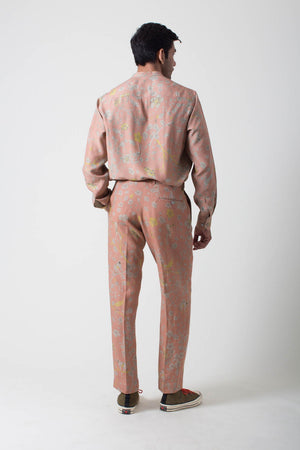 Classic Shirt Muga Satin Salmon