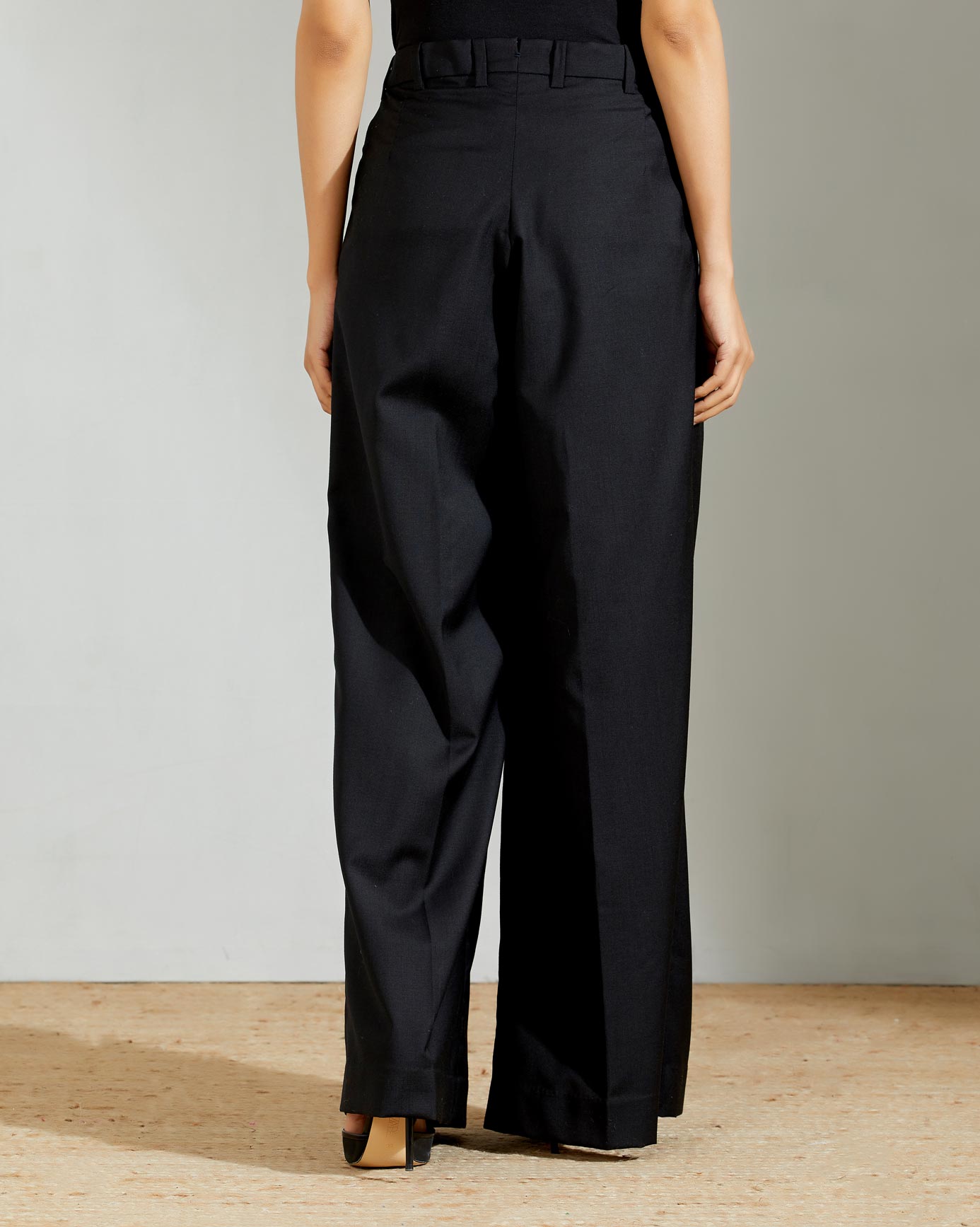 Palazzo Pant Pashmina Black