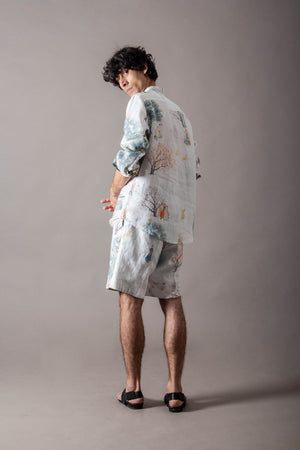 Classic Reversable Shirt  Linen White