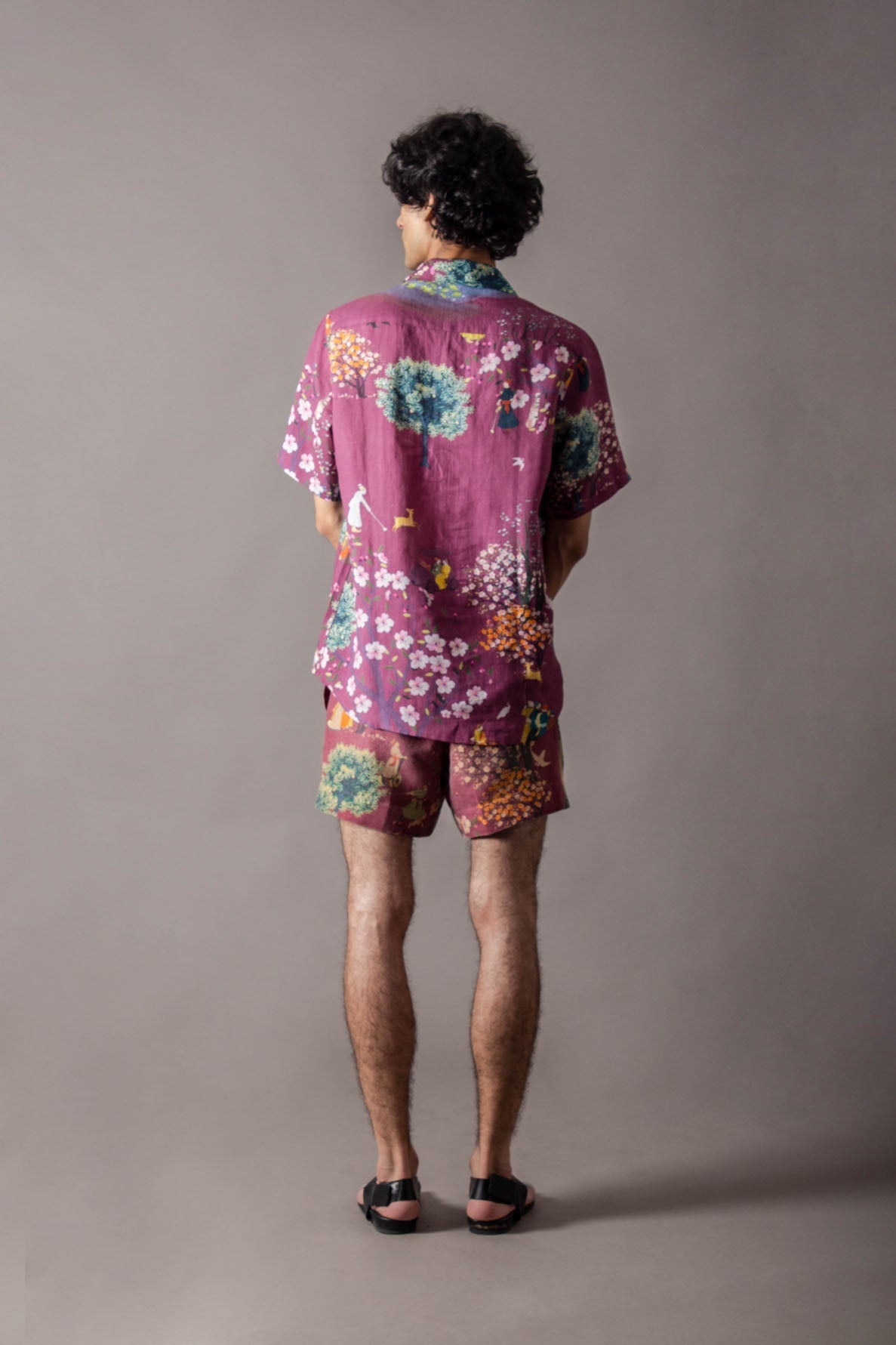 Bush Shirt Linen Wine