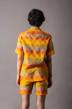 Rainbow Short Shorts In Silk Ikat
