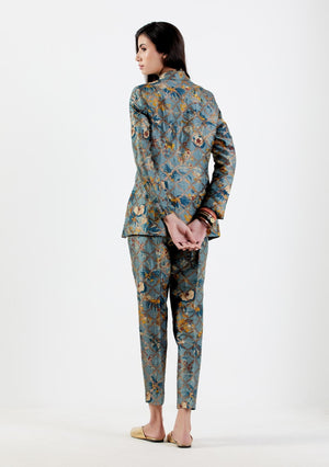 Classic Trouser Silk Brocade Mist