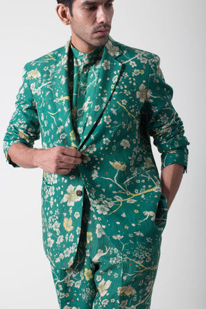 Green Forest Blossom Rana Blazer
