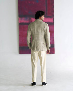 Rana Blazer Off White In Eri Silk