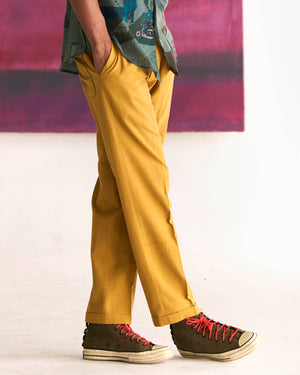 Raahi Trouser Heavy Cotton Mustard