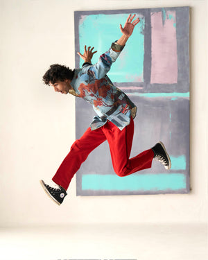 Raahi Trouser Heavy Cotton Red