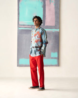 Raahi Trouser Heavy Cotton Red