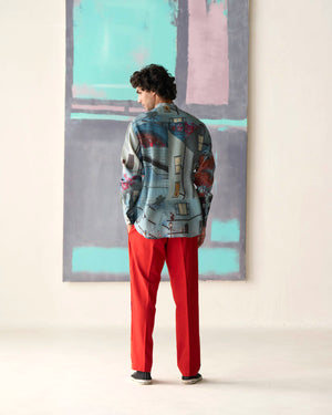 Raahi Trouser Heavy Cotton Red