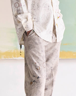 Fresco Raahi Trousers White In Linen