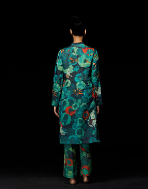 Bade Miyan Kurta Voile Linen Emerald