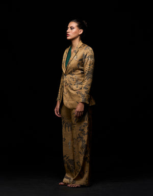 Rana Blazer Muga Brocade Beige