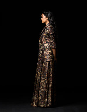Rana Blazer Silk Brocade Black