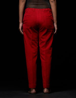 Raahi Trouser Corduroy Red