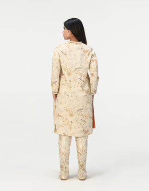 Classic Trousers Silk Brocade Ivory