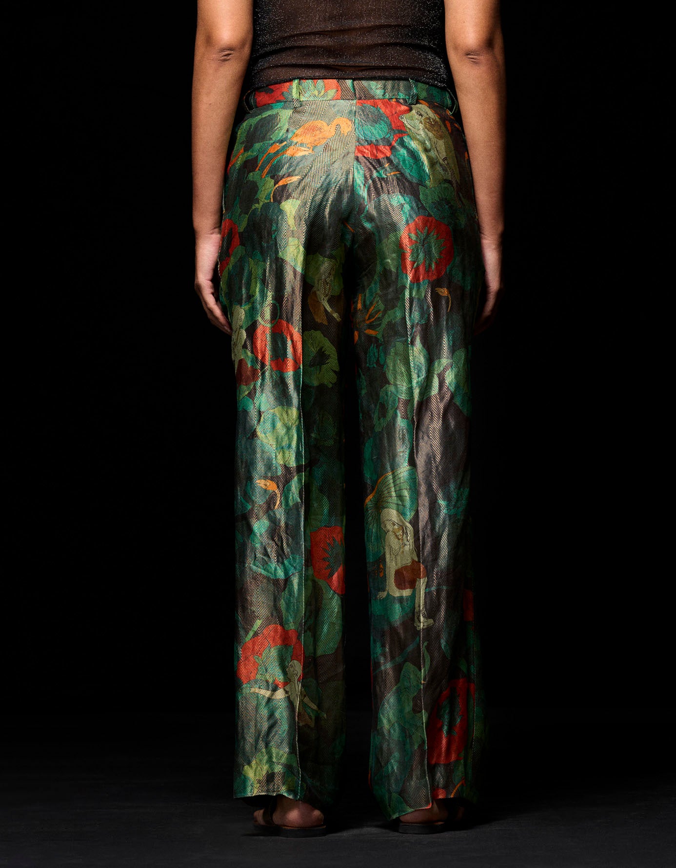Azaad Trouser Silk Brocade Emerald