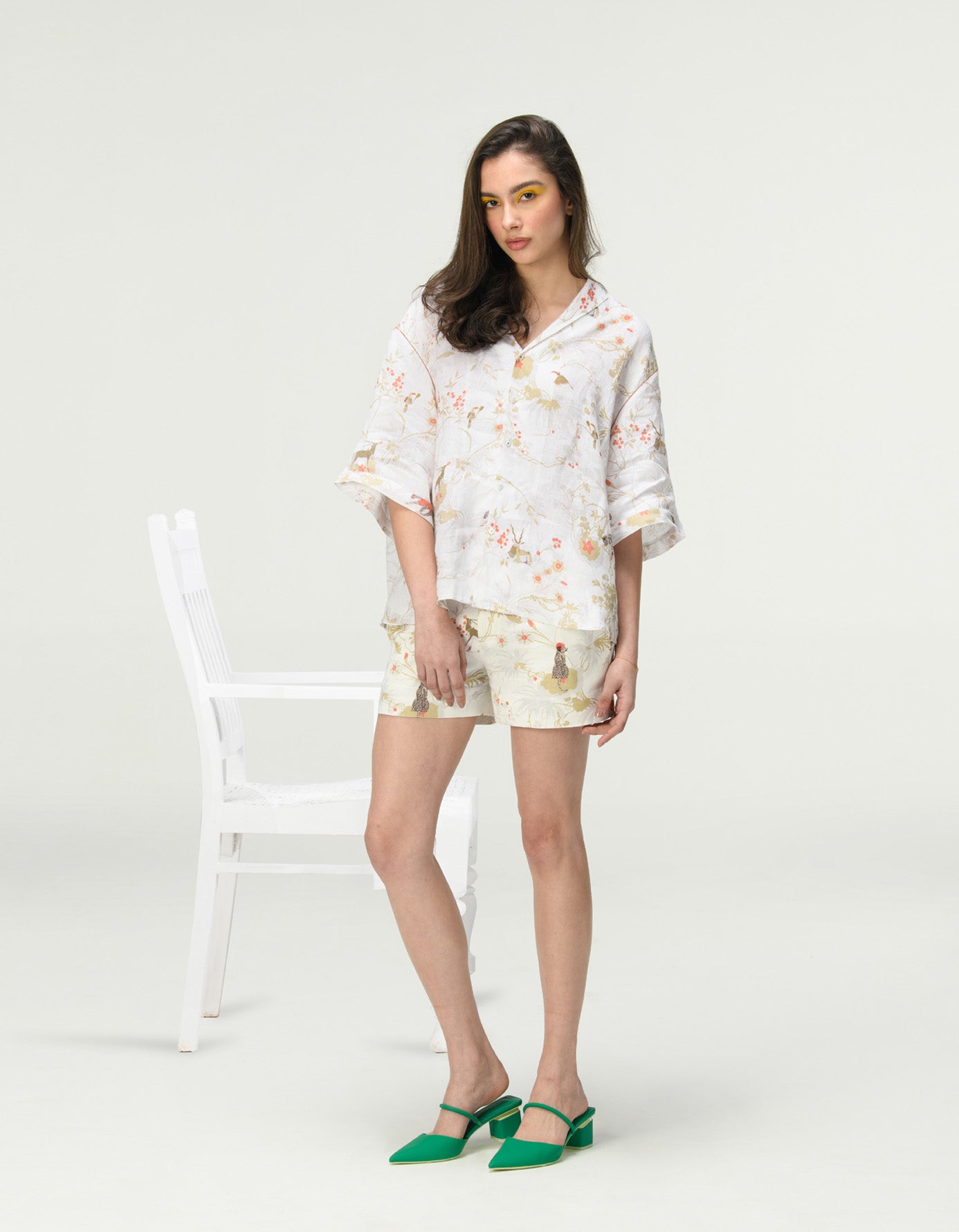 Oversized Bush Shirt Linen Ivory