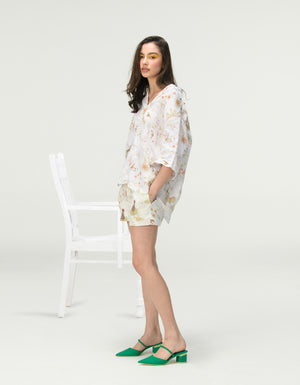 Oversized Bush Shirt Linen Ivory