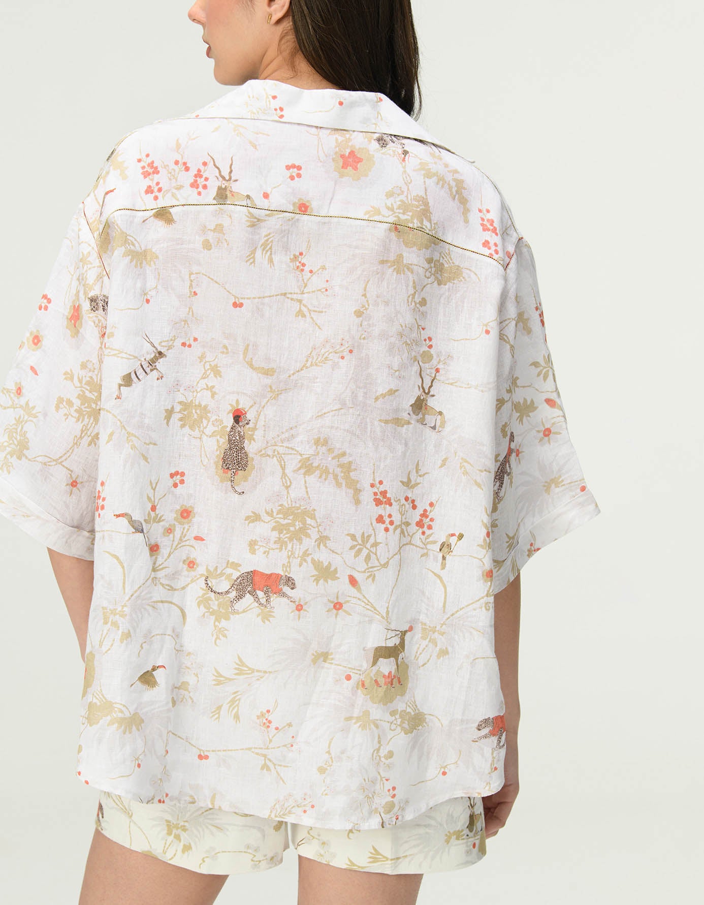 Oversized Bush Shirt Linen Ivory