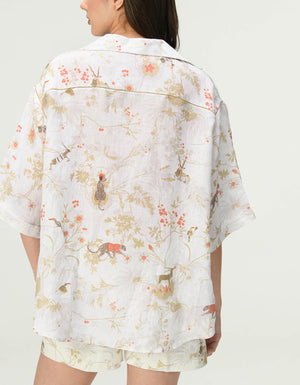 Oversized Bush Shirt Linen Ivory