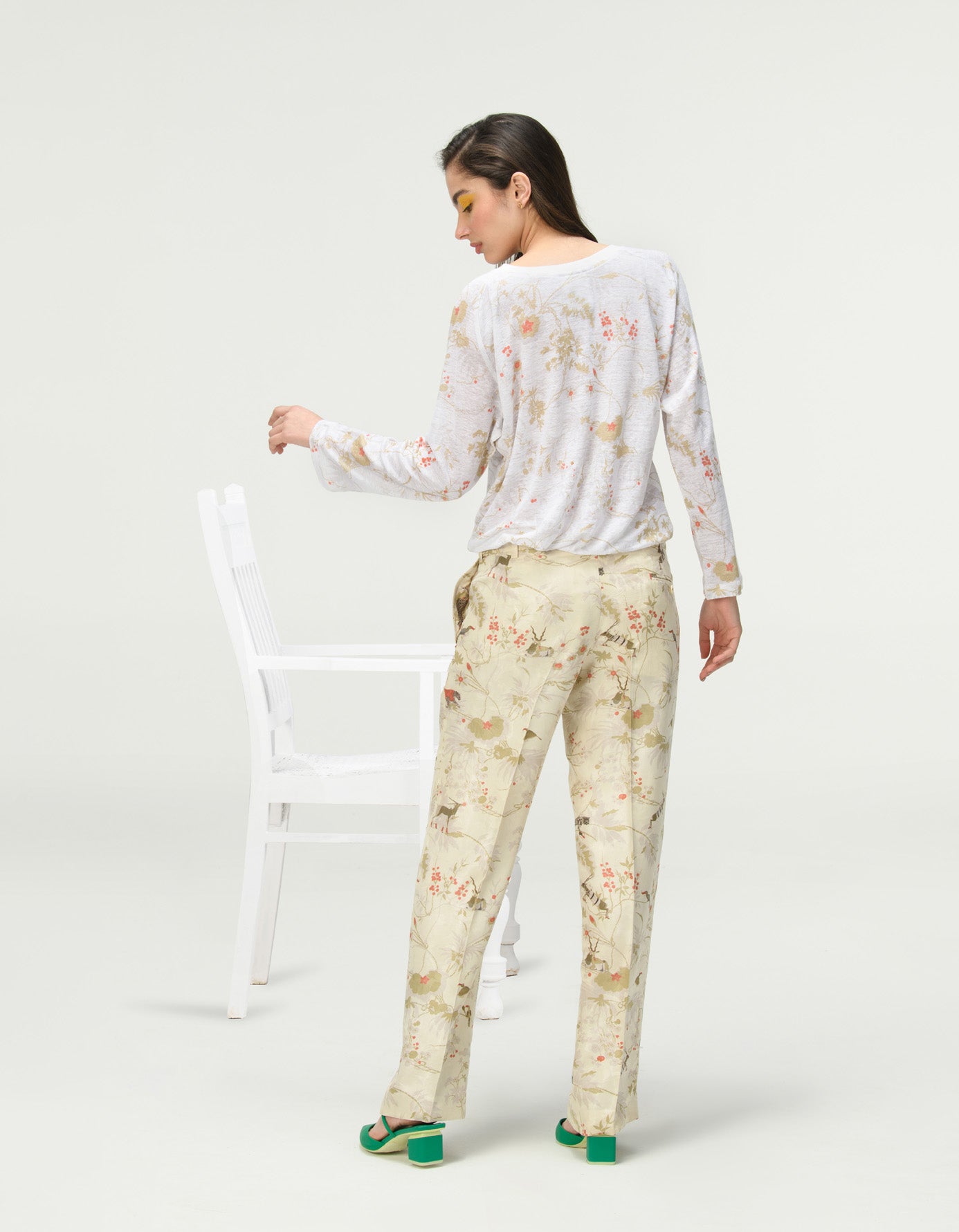 T-Shirt Full Sleeved Linen Jersey Ivory